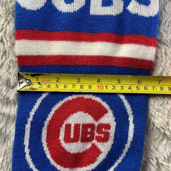Chicago Cubs Scarf One Size Blue Red White Supporter Baseball MLB Double Sided - Picture 5 of 6